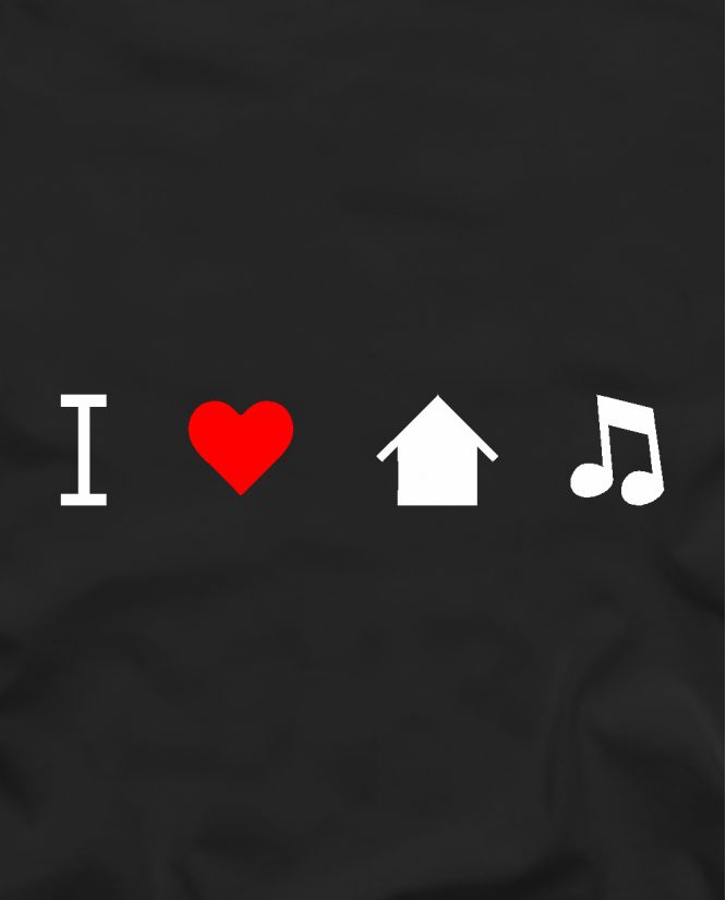 marškinėliai I love house music